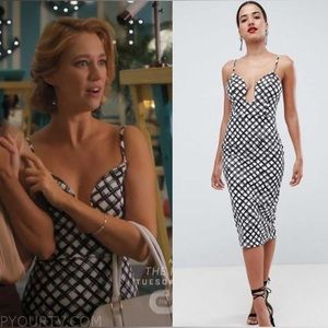 ASO Petra Jane the Virgin bodycon plunge dress